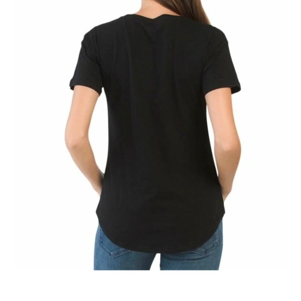 Rae Dunn Boss Lady Short Sleeves Crewneck‎ Tee Black White Size X Small New - Picture 2 of 8